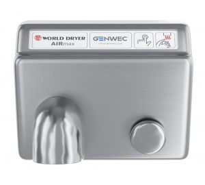 Model A hand dryer manual stainless steel polished